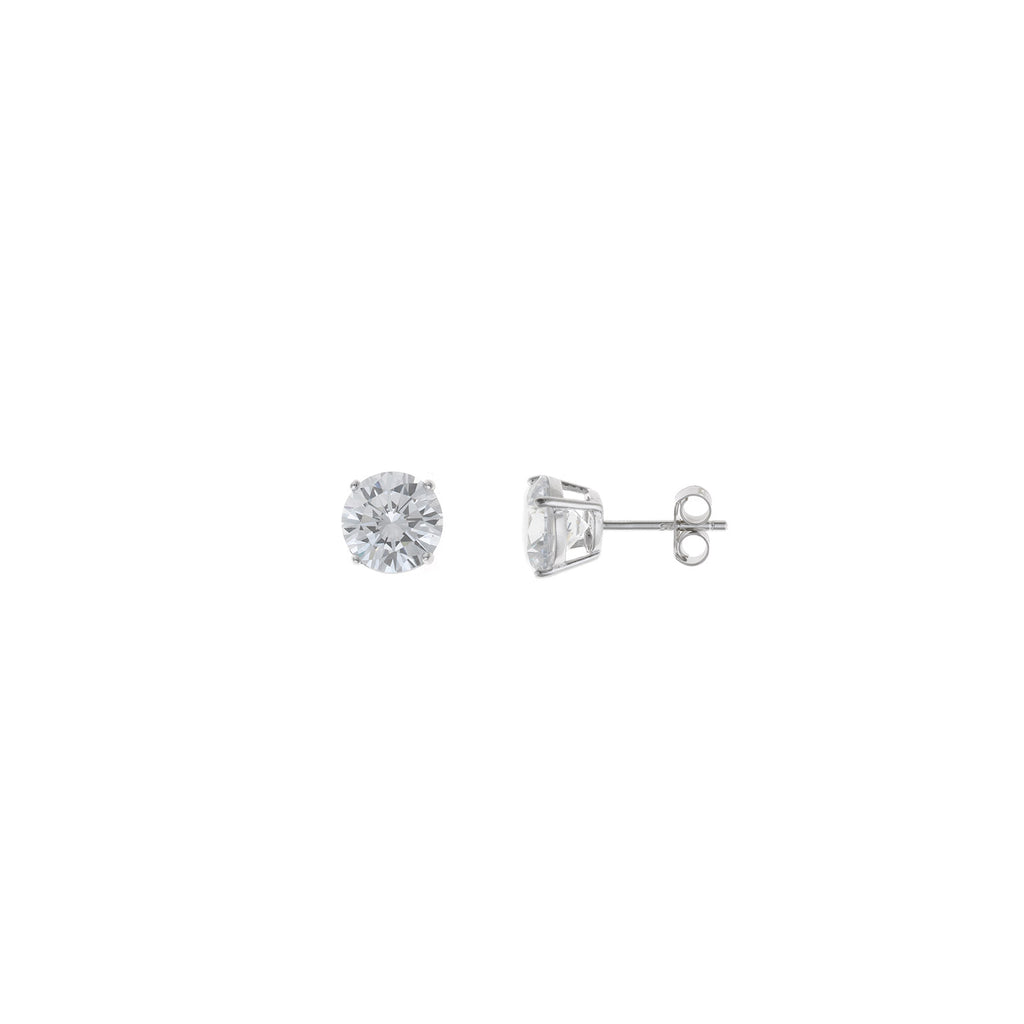 PENDIENTES PLATA RODIO PUNTO DE LUZ CIRCONITA XL