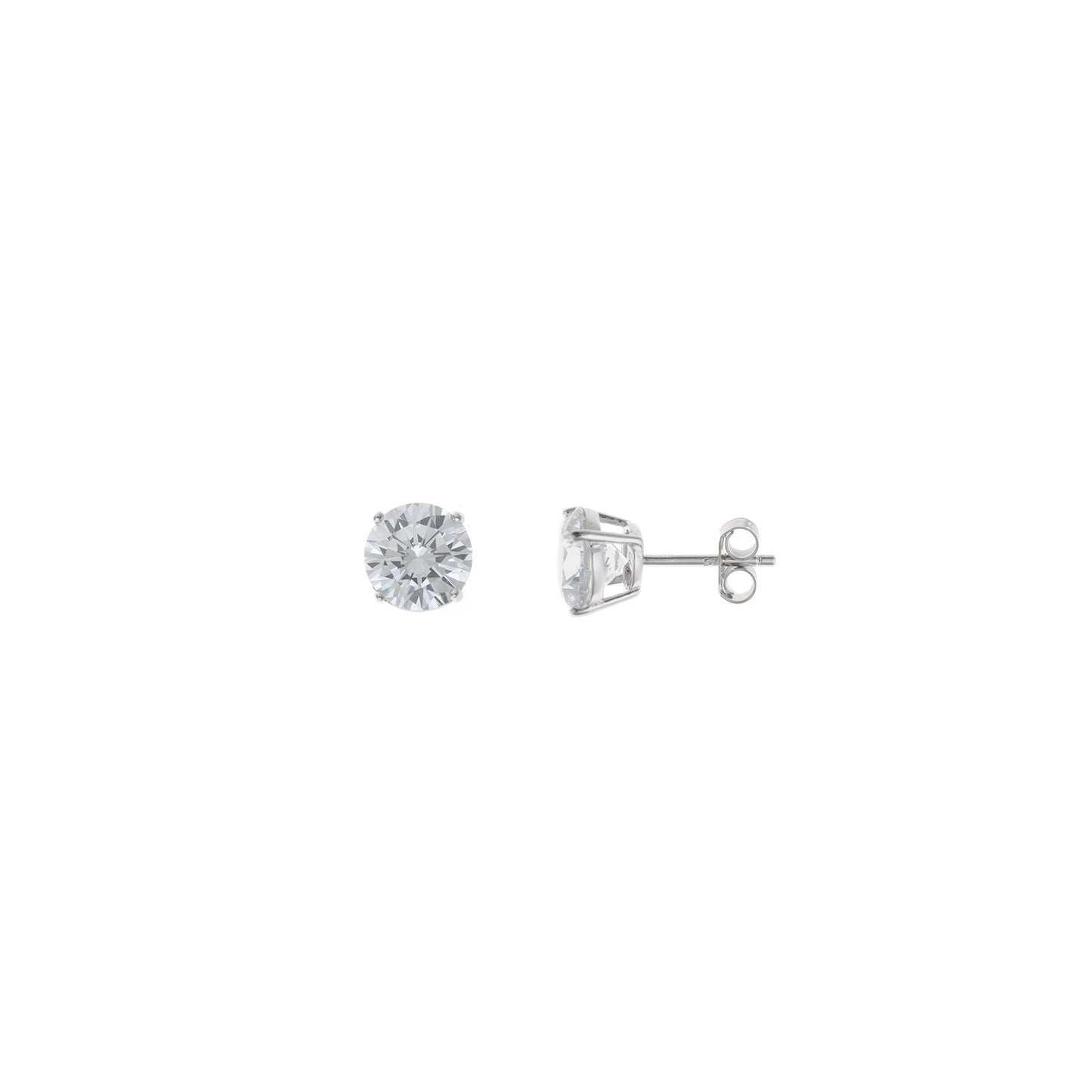 PENDIENTES PLATA RODIO PUNTO DE LUZ CIRCONITA XL