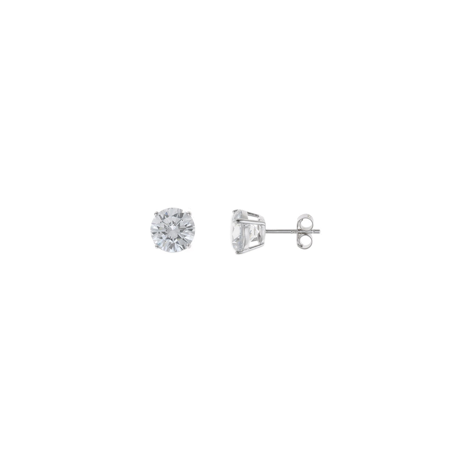 PENDIENTES PLATA RODIO PUNTO DE LUZ CIRCONITA XL