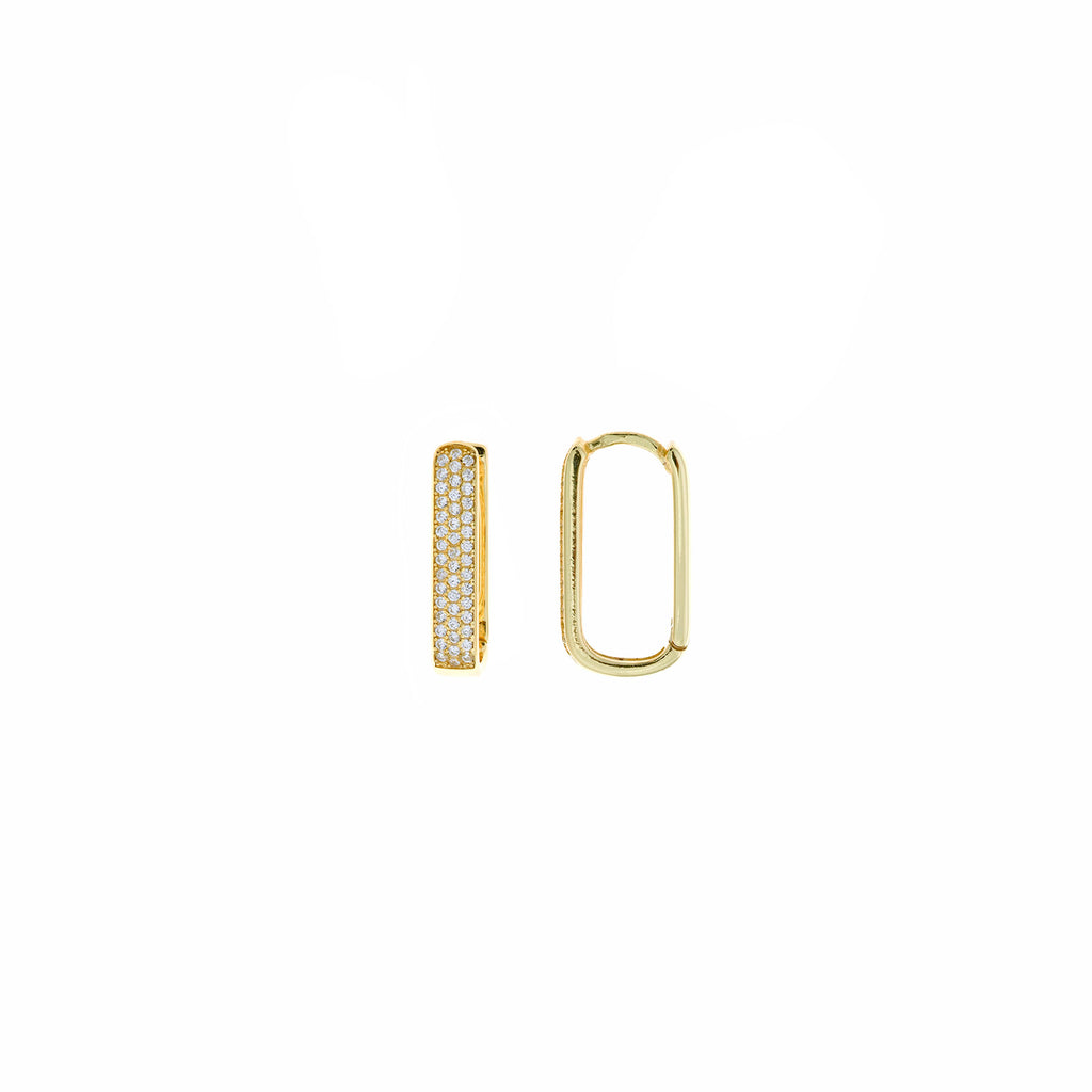 PENDIENTES PLATA CHAPADO DORADO ARO OVALADO CRICONITAS (1,7CM/M)