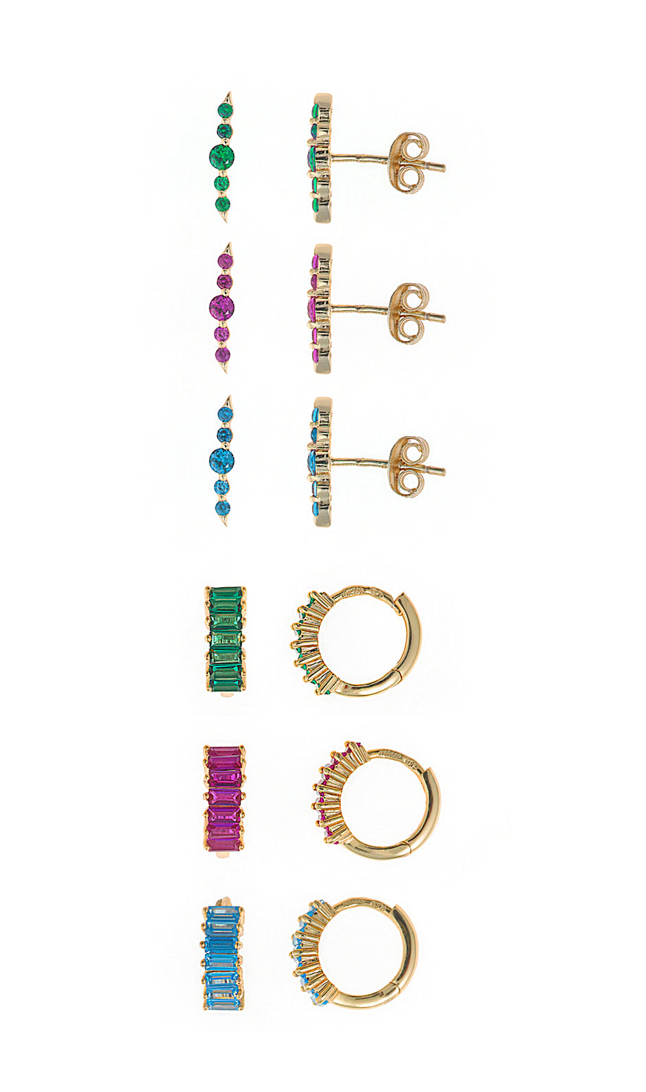PENDIENTES PLATA CHAPADO DORADO ARO CIRCONITAS RUBI