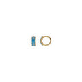 PENDIENTES PLATA CHAPADO DORADO ARO CIRCONITAS AQUAMARINA