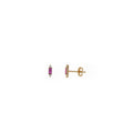 PENDIENTES PLATA CHAPADO DORADO CIRCONITA RUBI BAGUET