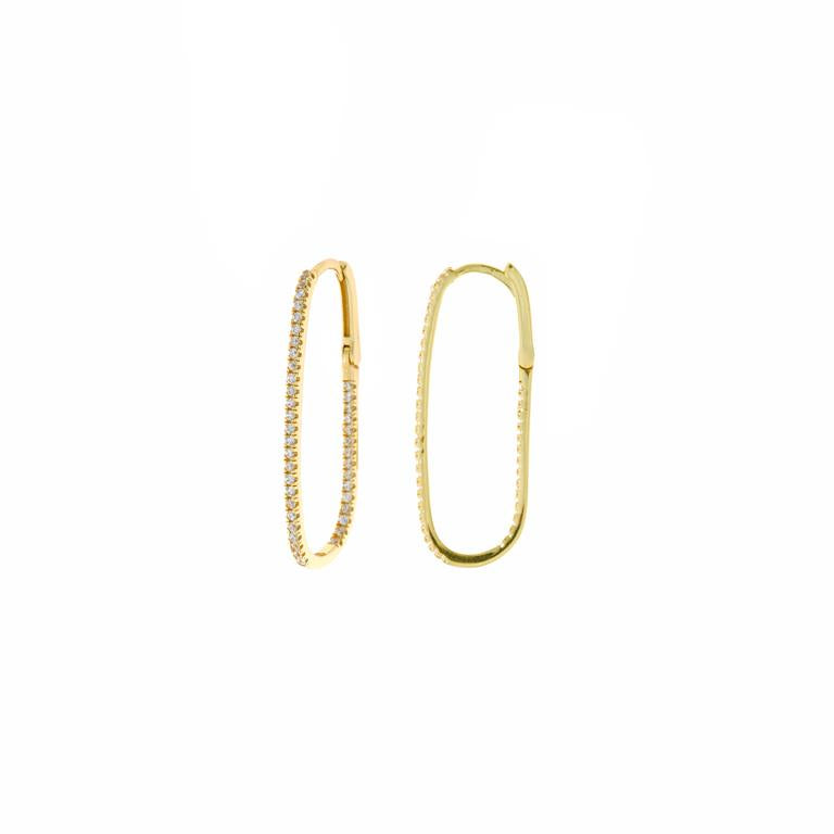 PENDIENTES PLATA CHAPADO DORADO ARO OVALADO CRICONITAS BLANCAS BRILLANTES