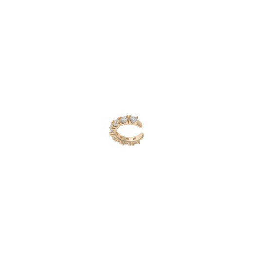 PENDIENTE SUELTO PLATA CHAPADO DORADO ARO CIRCONITAS BLANCAS OVALOS
