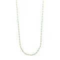 COLLAR PLATA CHAPADO DORADO BOLITAS ESMLALTADAS MENTA