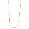 COLLAR PLATA CHAPADO DORADO BOLITAS ESMLALTADAS CORAL