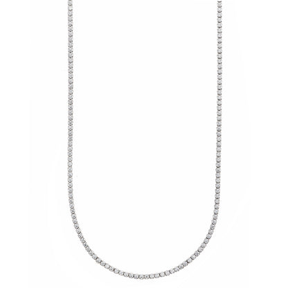 COLLAR PLATA RODIO RIVIERE CIRCONITAS BLANCAS
