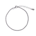 PULSERA PLATA RODIO RIVIERE CIRCONITAS BLANCAS