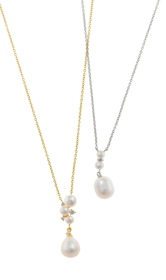 PENDIENTES PLATA CHAPADO DORADO PERLAS CIRCONITA BLANCA