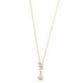 COLLAR PLATA CHAPADO DORADO PERLAS CIRCONITA BLANCA