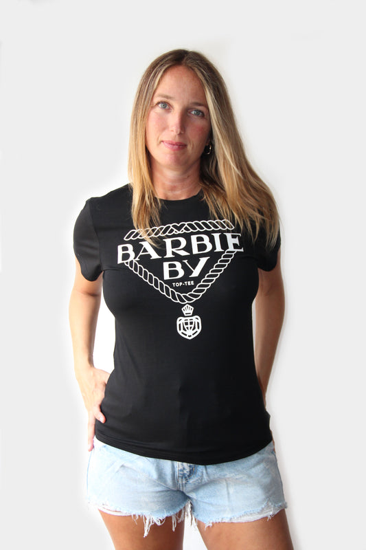 Camiseta de Manga Corta con Logo Negra