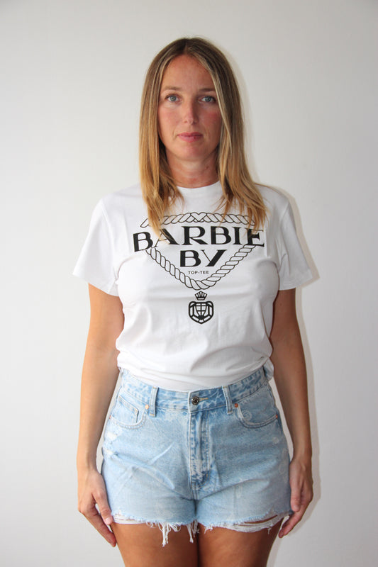 Camiseta de Manga Corta con Logo Blanca